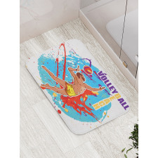 Ball in Beach Bath Mat