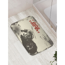 Adventure with Motorcycle Bath Mat