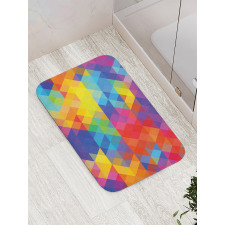 Geometric Blurry Art Bath Mat