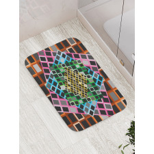 Color Squares Frames Bath Mat