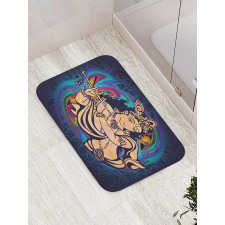 Traditional Woman Figure Bath Mat