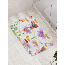 Flower Butterfly Bug Bath Mat