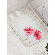 Red Poppies Vivid Spring Bath Mat