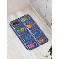 Snowy Winter Night Bath Mat