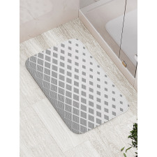 Black White Squares Bath Mat