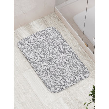 Orchid Flowers Leaf Bath Mat