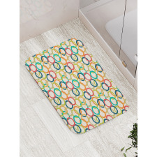 Colorful Doodle Circles Bath Mat