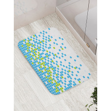 Mosaic Grid Pixel Art Bath Mat