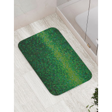 Digital Mosaic Pixel Grid Bath Mat