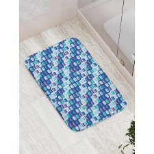 Vintage Mosaics Squares Bath Mat