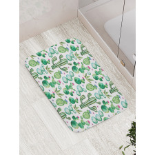 Mexican Cactus Plants Bath Mat