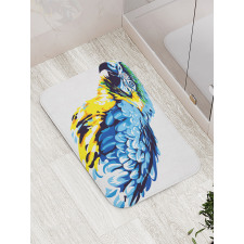 Exotic Parrot Painting Bath Mat