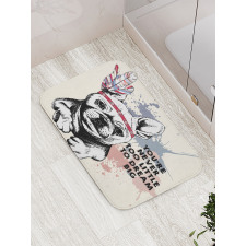 Tribal Feathers and Dog Bath Mat