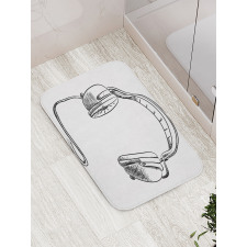 Sketchy DJ Headphones Bath Mat