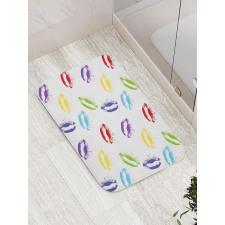 Seductive Lips Kisses Art Bath Mat