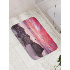 Australian Seascape Dawn Bath Mat