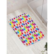 Funky Stars Kids Room Bath Mat