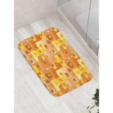 Rounded Funky Squares Bath Mat