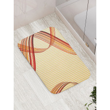 Abstract Curvy Stripes Bath Mat