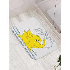 Cartoon Elephant Water Bath Mat