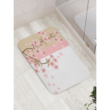 Romantic Sakura Blooms Bath Mat