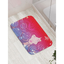 Little Mermaid Face Hair Bath Mat