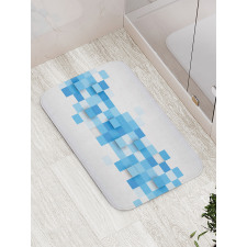 3D Mosaic Geometric Bath Mat