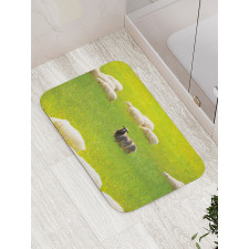 Black Sheep White Goats Bath Mat