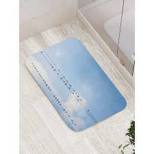 Swallows on Power Cord Bath Mat