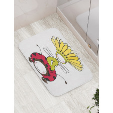 Flower Fairy and Ladybug Bath Mat