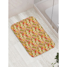 Koi Fishes Lotus Bath Mat