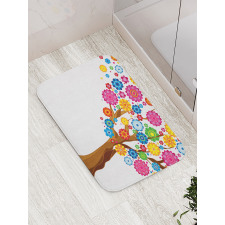 Tree Vibrant Blooms Bath Mat