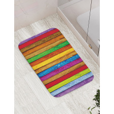 Vibrant Wooden Bath Mat