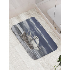 Caribbean Pirates Ship Bath Mat