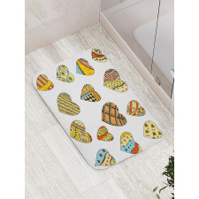 Heart Shapes Pattern Bath Mat