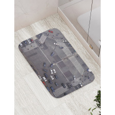 Road Intersection Paris Bath Mat