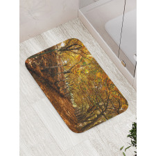 Autumn Foliage Forest Bath Mat