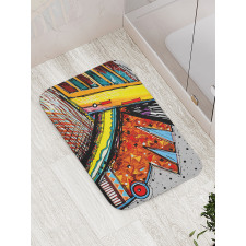 Funky Abstract Music Bath Mat