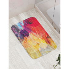 Abstract Colorful Natural Bath Mat