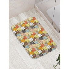 Funny Colored Cartoon Bath Mat