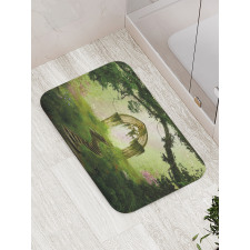 Fantasy Gate in Forest Bath Mat