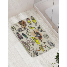 Skeleton Gothic Bath Mat