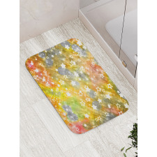 Xmas Grunge Stars Bath Mat