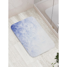 Abstract Floral Curl Bath Mat