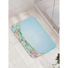 Meadow Daisies Pansies Bath Mat