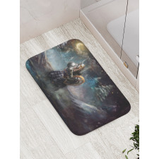 Medieval Dwarf Knight Bath Mat