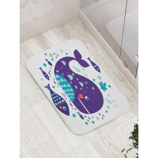 Ocean Cartoon Big Fish Bath Mat