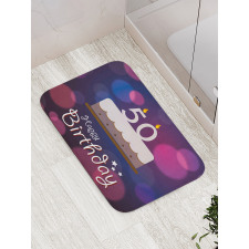 Cake Number Candles Bath Mat