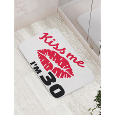 30th Birthday Kiss Bath Mat