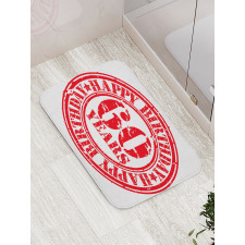 Birthday Stamp Slogan Bath Mat